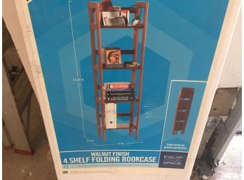 4 Shelf Folding Bookcase In Box