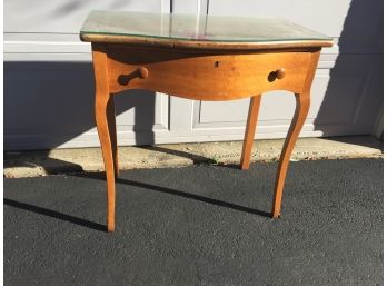 Vintage Desk With Glass Top