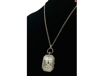 Gorgeous Rumours Quartz Pendant Watch Necklace