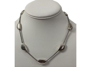 Finely Detailed Silver Station Necklace