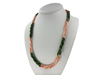 Jade & Coral Necklace