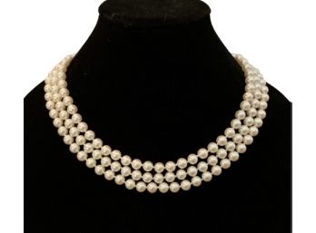 Long Infinity Pearl Necklace