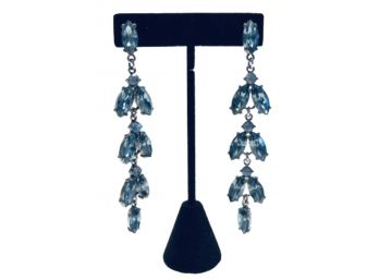 Blue Chandelier Drop Earrings