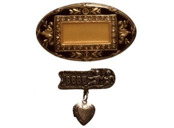 Catherine Popesco Brooch And Cherub Locket Pin