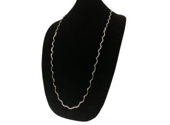 Gorgeous Long Silver Link Necklace