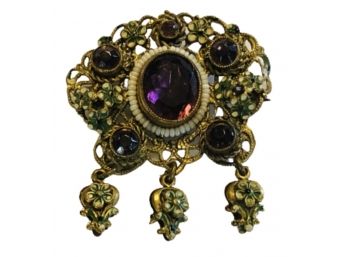 Czech Glass Brooch