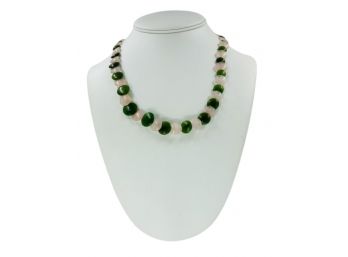 Aventurine & Rose Quartz Collar Necklace