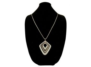 Geometric Inclusive White & Gold Necklace