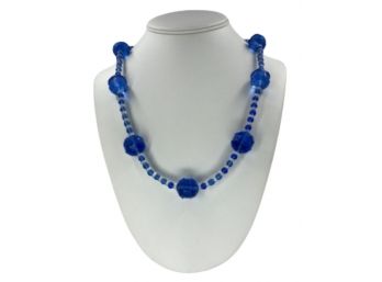 Blue Station Beaded Fashion Necklace