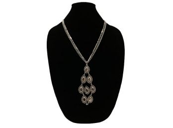 Trendy Dual-Strand Chandelier Statement Necklace