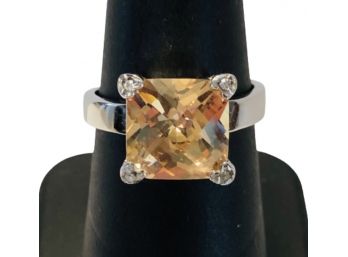 Sterling & Citrine Gemstone Ring