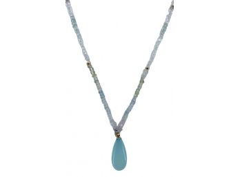 10k Semi-Precious Gemstone Pendant Necklace