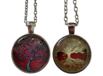 Giving Tree / Tree Of Life Pair Of Necklaces