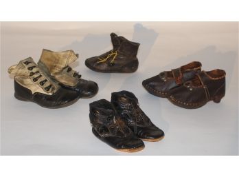 (3) PAIR Of INTERESTING (19th C) CHILDREN'S SHOES