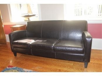 MODERN FAUX LEATHER SOFA IN A GREAT DIMINUTIVE SIZE