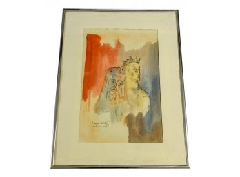 Signed Eugen Ciuca (Romanian, 1913-2005) Framed Watercolor Painting