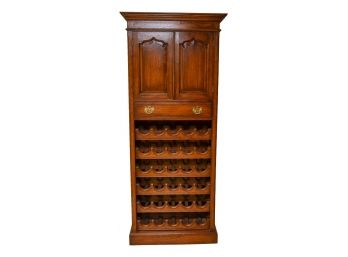 Wooden Wine Rack Storage Cabinet With Key