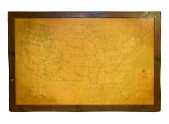 1964 Framed Map Of The United States