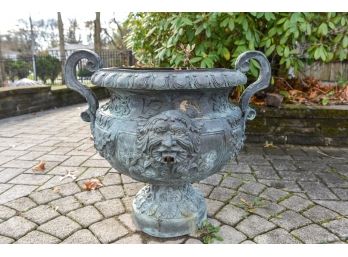 Cast Iron Face Planter With Drainage Holes**