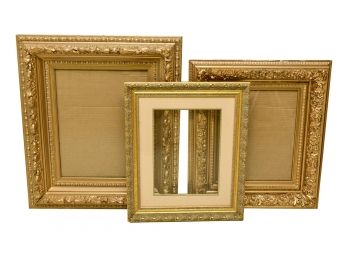 Three Gilt Wood And Gesso Picture Frames