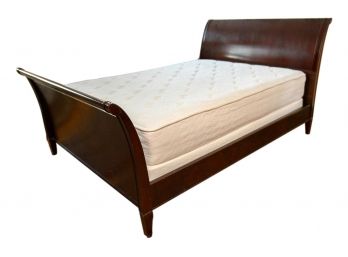 Baker Mahogany Wood Sleigh Bed With Sealy Posturepedic Mattress And Boxspring (optional)