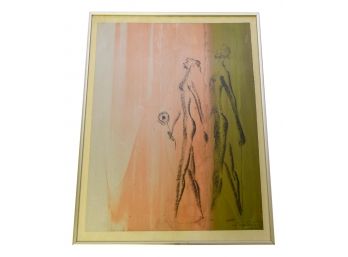 Signed Eugen Ciuca (Romanian, 1913-2005) Framed Watercolor Drawing