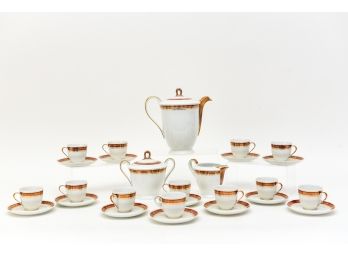 Limoges France Crown C Chastagner & Co. Tea Or Espresso Set - Service For Twelve