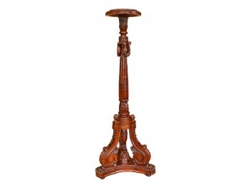 Beautifully Crafted Carved Wood Pedestal Stand