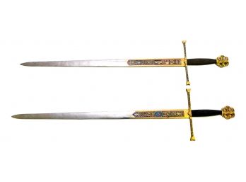 Pair Of Catholic Royal Swords Tanto Monta - Made In Spain