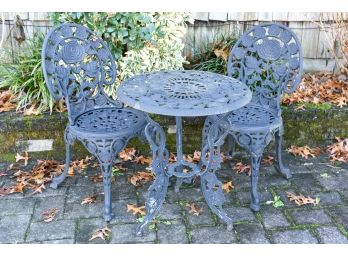 Cast Iron Outdoor Table And Chairs With Rose Detailing