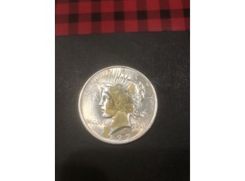 Peace Silver Dollar Coin, 1922, 90% Silver (add $15 To Ship)