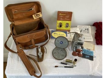 Movie Camera - Revere 8 Magazine Cine`- Model 8-63 & Leather Case