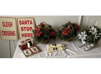 Just In Time For Christmas,  Light Up Decoations, Signs, Playing Cards, Candles & Lump Of Coal