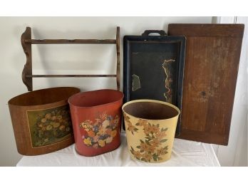 Vintage Trash Cans, Shelf, Tray & Drawer Pull-out Extra Surface