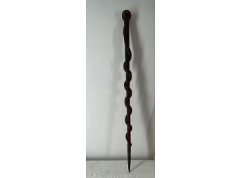 Wooden Carved Cane - Trench Art?