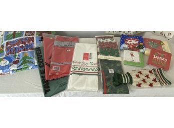 Christmas Tablecloths, Gift Bottle Bags And Napkins