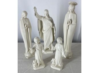 White Ceramic Religious Statues