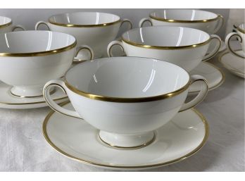 8 Wedgewood Cream Soup & Saucer Sets