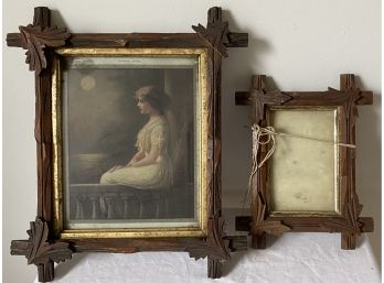 Pair Of Antique Arts & Crafts Wood Frames