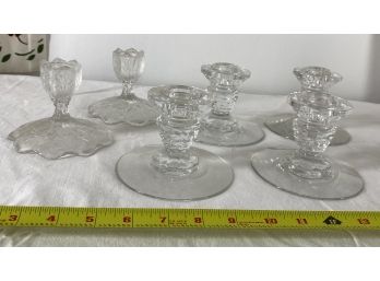 Glass Candle Holder Lot