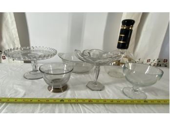 Glass Serving Piece Lot