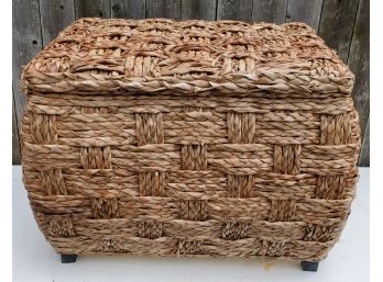 Large And Beautiful - Cloth Lined Storage Woven Reed Storage Basket