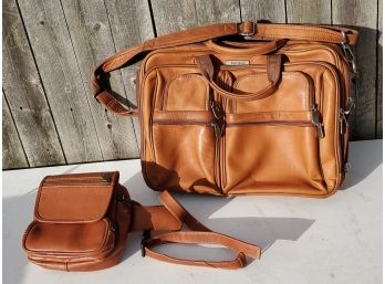 Unisex HERITAGE Leather Laptop Briefcase Satchel Messenger Computer Work Bag & CameraPhone Bag