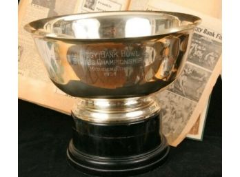 Played In MERIDEN, CT -- 1954 Pop Warner Football League United States Championship 'Piggy Bank Bowl' Trophy
