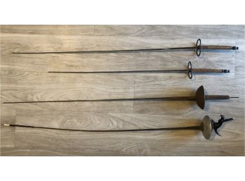 Lot Of Four Antique Fencing Swords