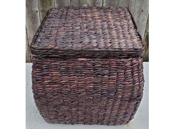 Dark -toned Large Wicker Basket Box
