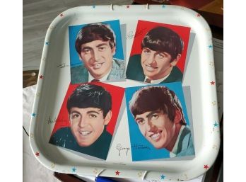 Rare, Original 1964 The Beatles Metal Serving Tray -Rock 'n Roll Memorabilia Collectible -photographs