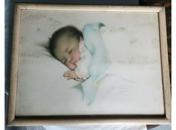 VINTAGE BESSIE PEASE GUTMANN 'A LITTLE BIT OF HEAVEN' FRAMED COLOR PRINT