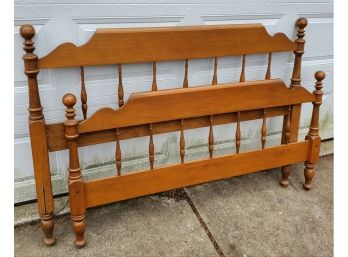 Vintage Ethan Allen ' Early American Maple & Birch' Full Size(Double)Bed Headboard & Footboard & Metal Rails