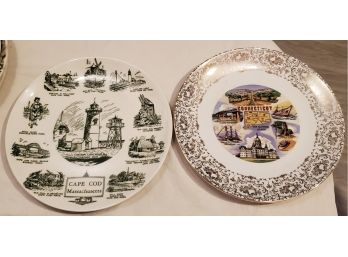 Vintage Connecticut -the Nutmeg State & Cape Cod, Massachusetts Collectors' Plates